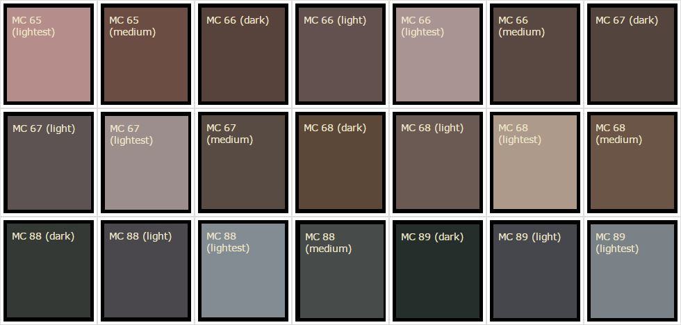 Mortar Color Chart