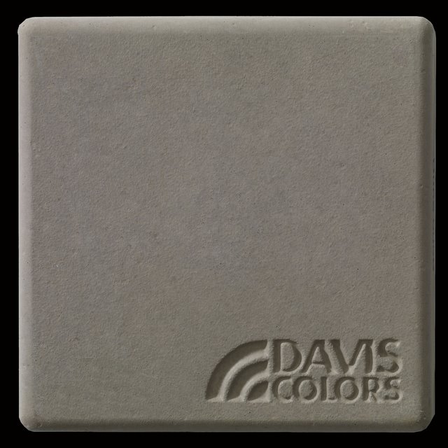 This is a photo of an actual 3” x 3” concrete tile sample integrally colored with Davis Colors’ Dune (pigment # 6058). This video reproduction is just for ideas. Please finalize your color selection from our printed color card, hard tile samples or job site test.
