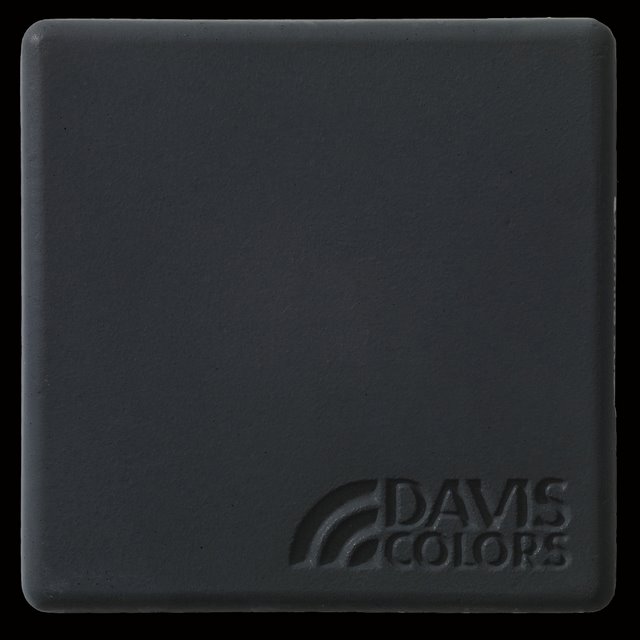 This is a photo of an actual 3” x 3” concrete tile sample integrally colored with Davis Colors’ Graphite (pigment # 860 Iron Oxide). This video reproduction is just for ideas. Please finalize your color selection from our printed color card, hard tile samples or job site test.