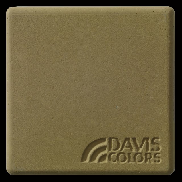 This is a photo of an actual 3” x 3” concrete tile sample integrally colored with Davis Colors’ Palomino (pigment # 5447). This video reproduction is just for ideas. Please finalize your color selection from our printed color card, hard tile samples or job site test.