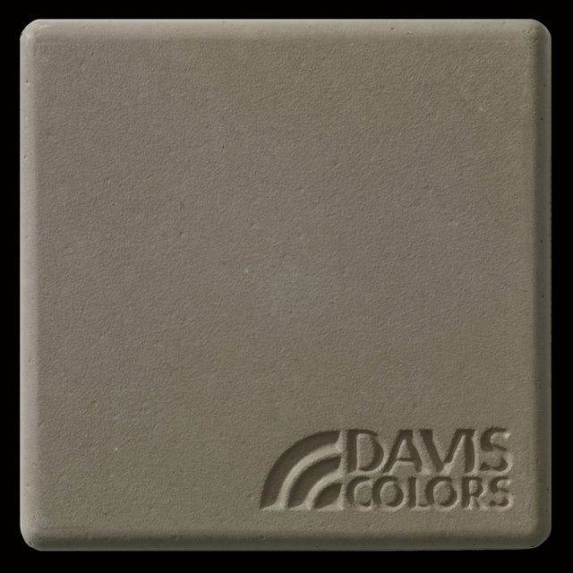 This is a photo of an actual 3” x 3” concrete tile sample integrally colored with Davis Colors’ Sequoia Sand (pigment # 641). This video reproduction is just for ideas. Please finalize your color selection from our printed color card, hard tile samples or job site test.