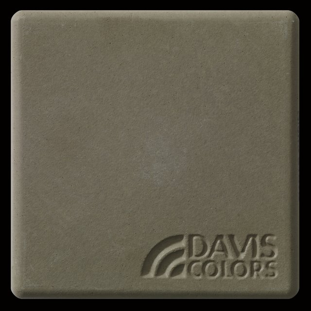 This is a photo of an actual 3” x 3” concrete tile sample integrally colored with Davis Colors’ Sierra (pigment # 61078). This video reproduction is just for ideas. Please finalize your color selection from our printed color card, hard tile samples or job site test.