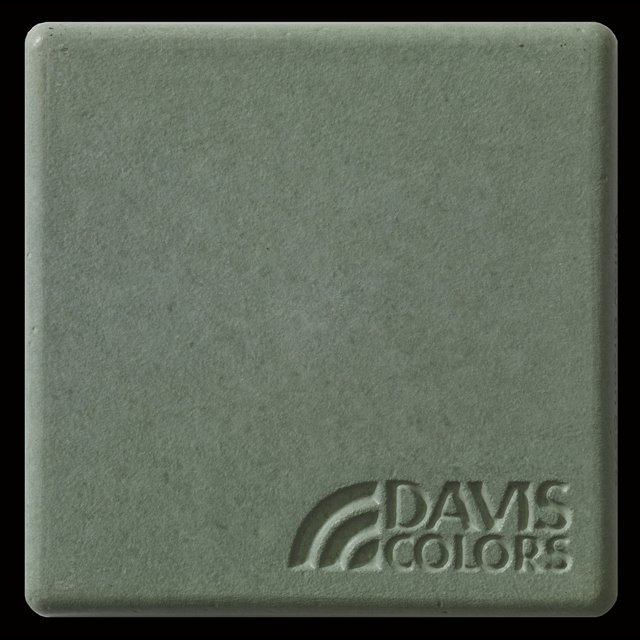 Willow Green - 3 inch x 3 inch sample tile colored with Davis Colors Willow  Green concrete pigment