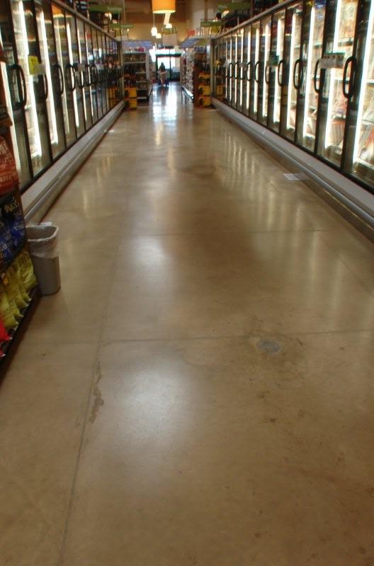 Finished Grocery Store Aisle at Albertson's Supermarket Using Davis Colors Concrete Pigments
