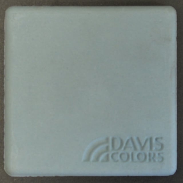 This is a photo of an actual 3” x 3” concrete tile sample integrally colored with Davis Colors’ Euro Blue (pigment # 418) with a smooth finish.  This video reproduction is just for ideas. Please finalize your color selection from our printed color card, hard tile samples or job site test.