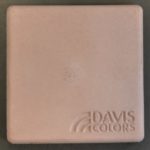 This is a photo of an actual 3” x 3” concrete tile sample integrally colored with Davis Colors’ Plum (pigment # 1395) with a smooth finish.  This video reproduction is just for ideas. Please finalize your color selection from our printed color card, hard tile samples or job site test.