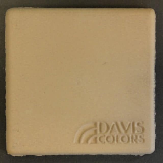 This is a photo of an actual 3” x 3” concrete tile sample integrally colored with Davis Colors’ Western Gold (pigment # 5844) with a smooth finish.  This video reproduction is just for ideas. Please finalize your color selection from our printed color card, hard tile samples or job site test.