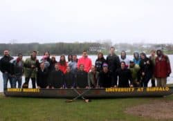 University of Buffalo's concrete canoe team "Monkey Business" wins second place in the 2012 Rigidized Riverfest Regatta. Additional photos can be seen at: http://photos.ubasce.org/index.php/Buffalo-Riverfest-2012.