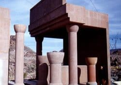 Before the Hoover Dam parking structure was built concrete mock-ups with different colors and finishes were made.  The final color chosen was Davis Colors’ Omaha Tan with a sandblasted finish.  Davis Colors' iron oxide pigments do not fade even in the extreme heat and sunlight of the Nevada desert.