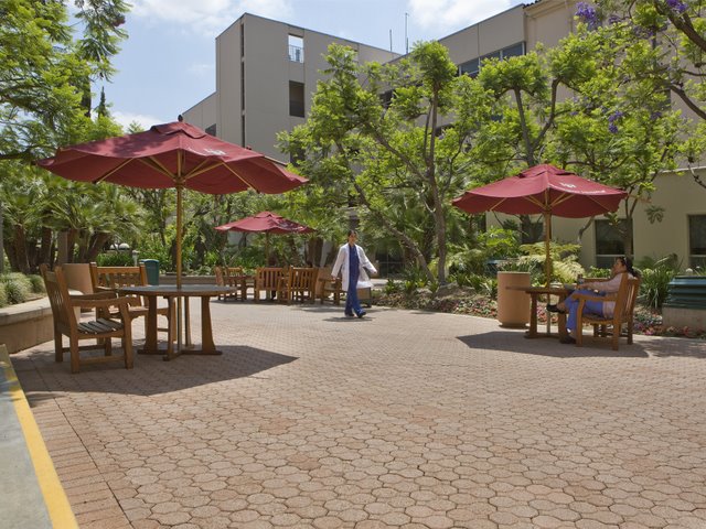 The Huntington Hospital in Pasadena California selected Orco Paving Stones’ Barcelona pavers for their courtyard.  The Barcelona pavers were colored with Davis Colors’ pigments which Orco used to create their own Orcotta color blend.