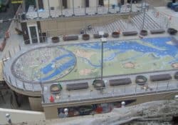 Creative Design Resolutions, Inc. designed a 1600 square foot custom concrete Fotera mural for the new $2B National Harbor building project in Maryland. It is believed to be the largest concrete Fotera mural of its kind in the world. This elaborate hardscape mural used many concrete pigments from Davis Colors.