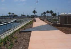 This is a photo of Pier 32 Marina located in National City near San Diego, CA.  The concrete walkway was colored with Davis Colors Spanish Gold (www.daviscolors.com).  The concrete work was done by Mar Vista Construction (www.marvistaconstruction.com).  The concrete was supplied by Superior Ready Mix (www.superiorrm.com, sales@superiorrm.com).