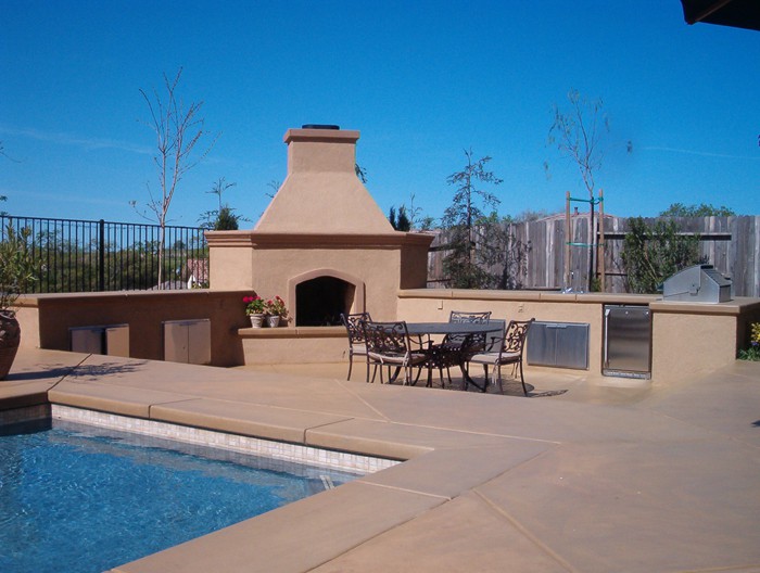 This pool deck was colored with Davis Colors Sequoia Sand.