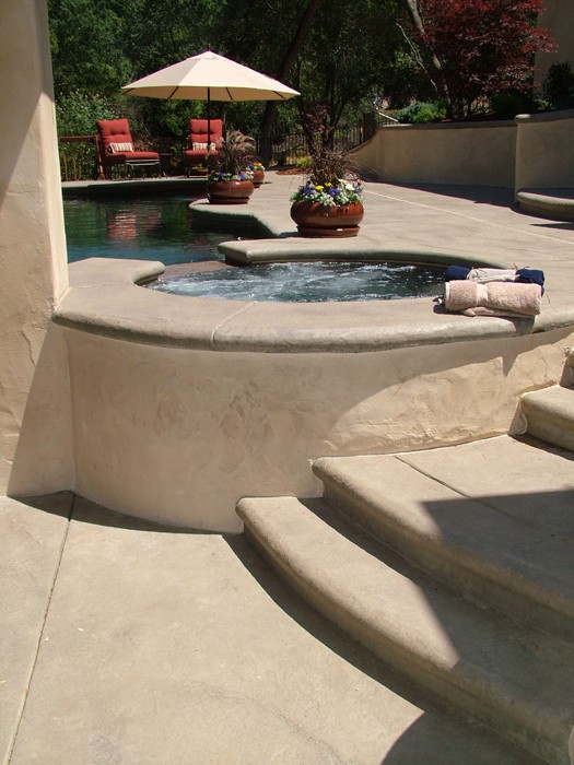 This pool deck was colored with Davis Colors Sandstone