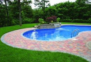 This pool deck is paved with Nicolock’s Country pavers with their Autumn color blend. Nicolock uses Davis Colors concrete pigments to make their custom color blends.