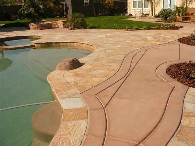 This patio in San Diego, CA was colored with Davis Colors Harvest Gold.  The contractor was AJ Criss Landscaping (www.ajcriss.com).  The concrete was supplied by Superior Ready Mix (www.superiorrm.com).