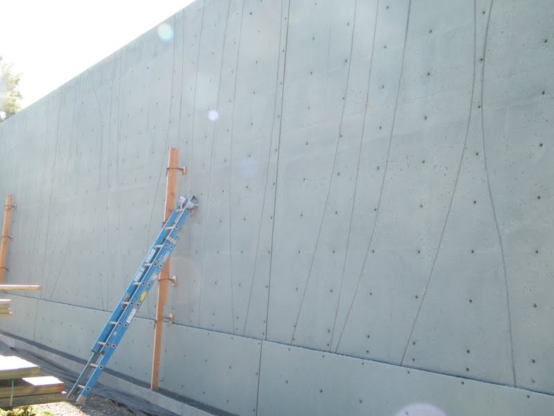 The University of Western States' (uws.edu) anatomy lab under construction.  The cast in place concrete walls were colored with  Davis Colors "Green Slate" (daviscolors.com).