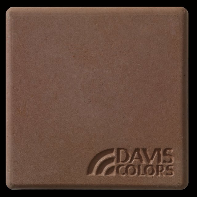 Sample tile colored with Davis Colors Baja Red concrete pigment
