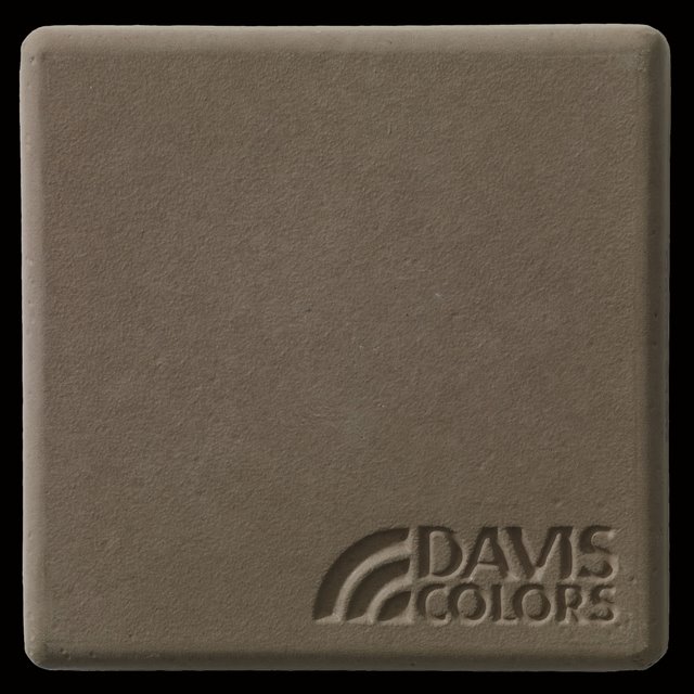 Cocoa - 3 inch x 3 inch sample tile colored with Davis Colors Cocoa concrete  pigment - Davis Colors