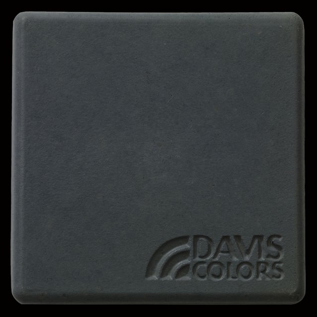 Sample tile colored with Davis Colors Dark Gray Iron Oxide concrete pigment