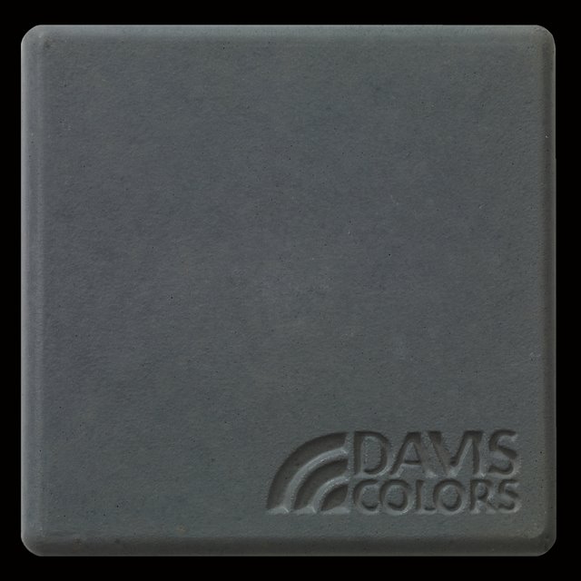 Sample tile colored with Davis Colors Light Gray Iron Oxide concrete pigment