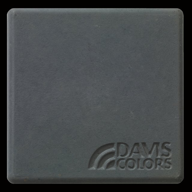 Sample tile colored with Davis Colors Light Gray Carbon concrete pigment