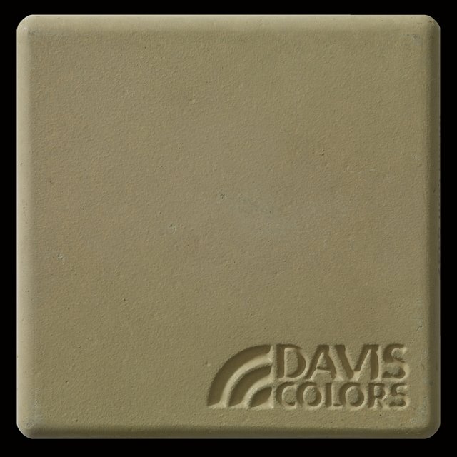 Sample tile colored with Davis Colors Mesa Buff concrete pigment