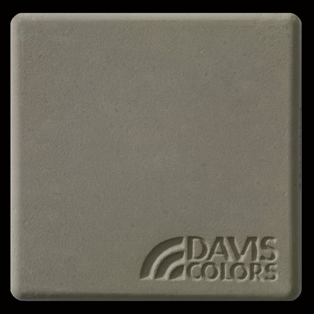 Sample tile colored with Davis Colors Pebble concrete pigment