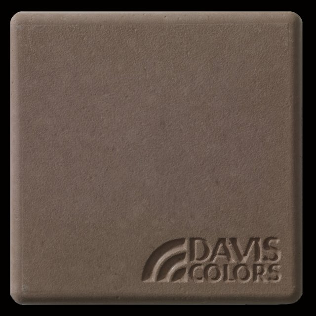 Sample tile colored with Davis Colors Rustic Brown concrete pigment