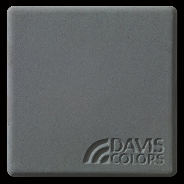 Sample tile colored with Davis Colors Silversmoke Iron Oxide concrete pigment