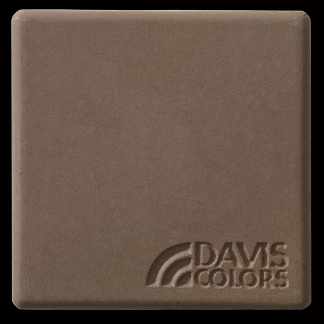 Sample tile colored with Davis Colors Sunset Rose concrete pigment