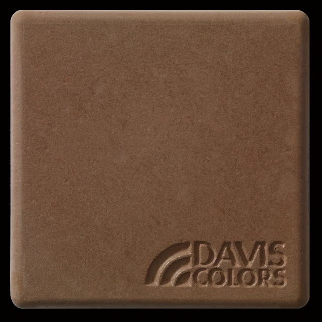 Sample tile colored with Davis Colors Terra Cotta concrete pigment