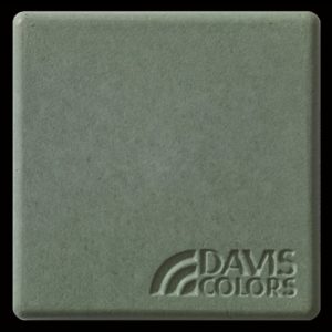 Sample tile colored with Davis Colors Willow Green concrete pigment