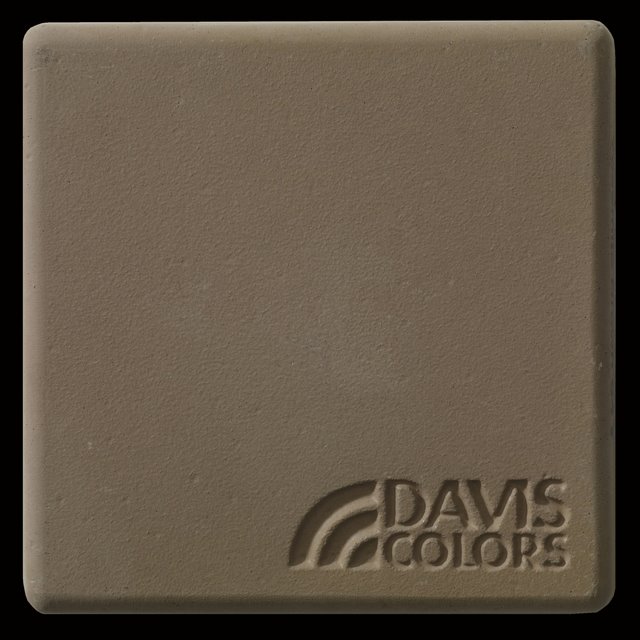 Sample tile colored with Davis Colors Yosemite Brown concrete pigment