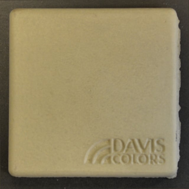 Sample tile colored with Davis Colors Miami Buff concrete pigment