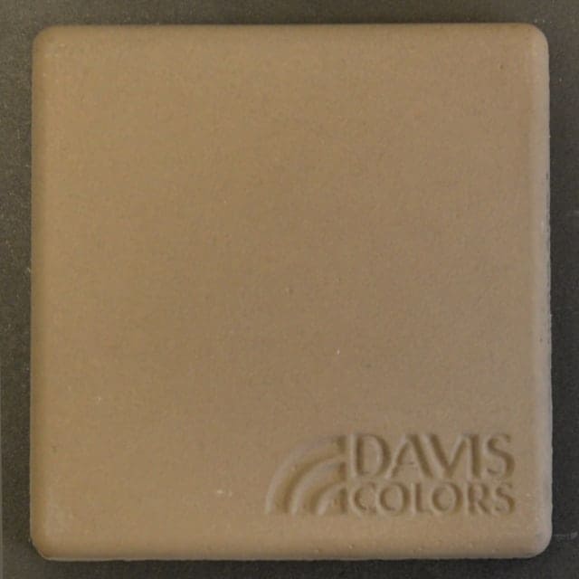 Sample tile colored with Davis Colors Padre Brown concrete pigment