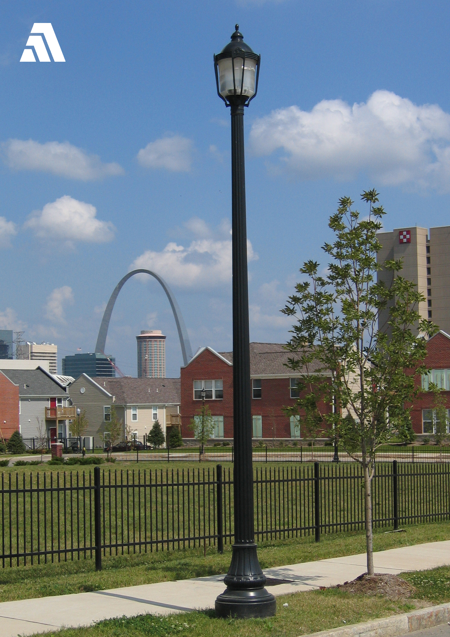 Concrete Lamp Poles Created Using Davis Colors Concrete Pigments