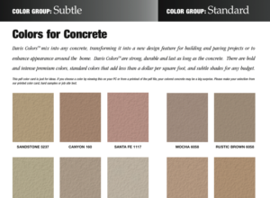 Davis Colors Concrete Color Card