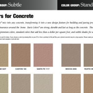 Davis Colors Concrete Color Card