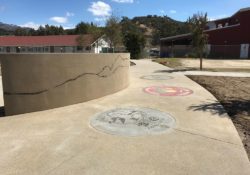 We are proud to have donated concrete pigment to this project to create an outdoor community space for the Warner Unified School District in Warner Springs, CA. This amazing concrete work was done by the talented team at T.B. Penick and Sons.