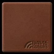 This is a photo of an actual 3” x 3” concrete tile sample integrally colored with Davis Colors’ Brick Red (pigment # 160). This video reproduction is just for ideas. Please finalize your color selection from our printed color card, hard tile samples or job site test. Brick Red Smooth