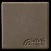 This is a photo of an actual 3” x 3” concrete tile sample integrally colored with Davis Colors’ Cocoa (pigment # 6130). This video reproduction is just for ideas. Please finalize your color selection from our printed color card, hard tile samples or job site test. Cocoa Smooth