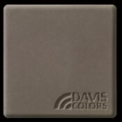 This is a photo of an actual 3” x 3” concrete tile sample integrally colored with Davis Colors’ Mocha (pigment # 6058). This video reproduction is just for ideas. Please finalize your color selection from our printed color card, hard tile samples or job site test. Mocha Smooth