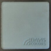 This is a photo of an actual 3” x 3” concrete tile sample integrally colored with Davis Colors’ Euro Blue (pigment # 418) with a smooth finish. This video reproduction is just for ideas. Please finalize your color selection from our printed color card, hard tile samples or job site test. Euro Blue Smooth