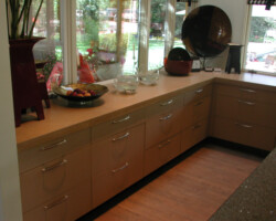 This precast colored concrete countertop was made by Flying Turtle Cast Concrete (www.flyingturtlecastconcrete.com). The concrete was integrally colored with custom colors using Davis Colors’ quality concrete pigments (www.daviscolors.com).