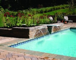 This block wall is made with Nicolock’s Mini-Colonial wallstones with their Crab Orchard color blend. Nicolock uses Davis Colors’ concrete pigments to make their custom color blends. To learn more about Nicolock’s products visit them at www.nicolock.com.