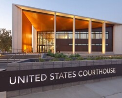 The Bakersfield Federal Courthouse project in Kern County, CA is a 17,500 square foot building consisting of cast-in-place shear walls, columns and decks, with exterior structural elements comprised of white cement, white pigment from Davis Colors and architectural site concrete. T.B. Penick & Sons, Inc. (www.tbpenick.com) performed the architectural concrete work. Gilbane Building Company of San Jose (www.gilbaneco.com ) was the general contractor, and the architect was NBBJ Architects (www.nbbj.com).