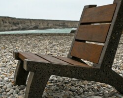 This naturally beautiful lounge chair was made by Wells Concrete Works. Wells Concrete Works used Davis Colors' pigment to make this custom concrete color. The wood is ipe. For more information about Wells Concrete Works go to wellsconcreteworks.com or call them at 805-215-8302. www.daviscolors.com