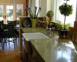 This precast colored concrete countertop was made by Flying Turtle Cast Concrete (www.flyingturtlecastconcrete.com). The concrete was integrally colored with custom colors using Davis Colors’ quality concrete pigments (www.daviscolors.com).
