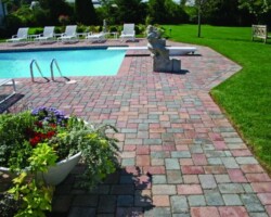 This pool deck is paved with Nicolock’s Country pavers with their Autumn color blend. Nicolock uses Davis Colors concrete pigments to make their custom color blends. To learn more about Nicolock’s products visit them at www.nicolock.com.